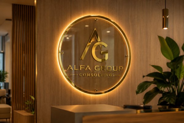 Letreiro Placa Redonda Logótipo Acrílico com Iluminação LED